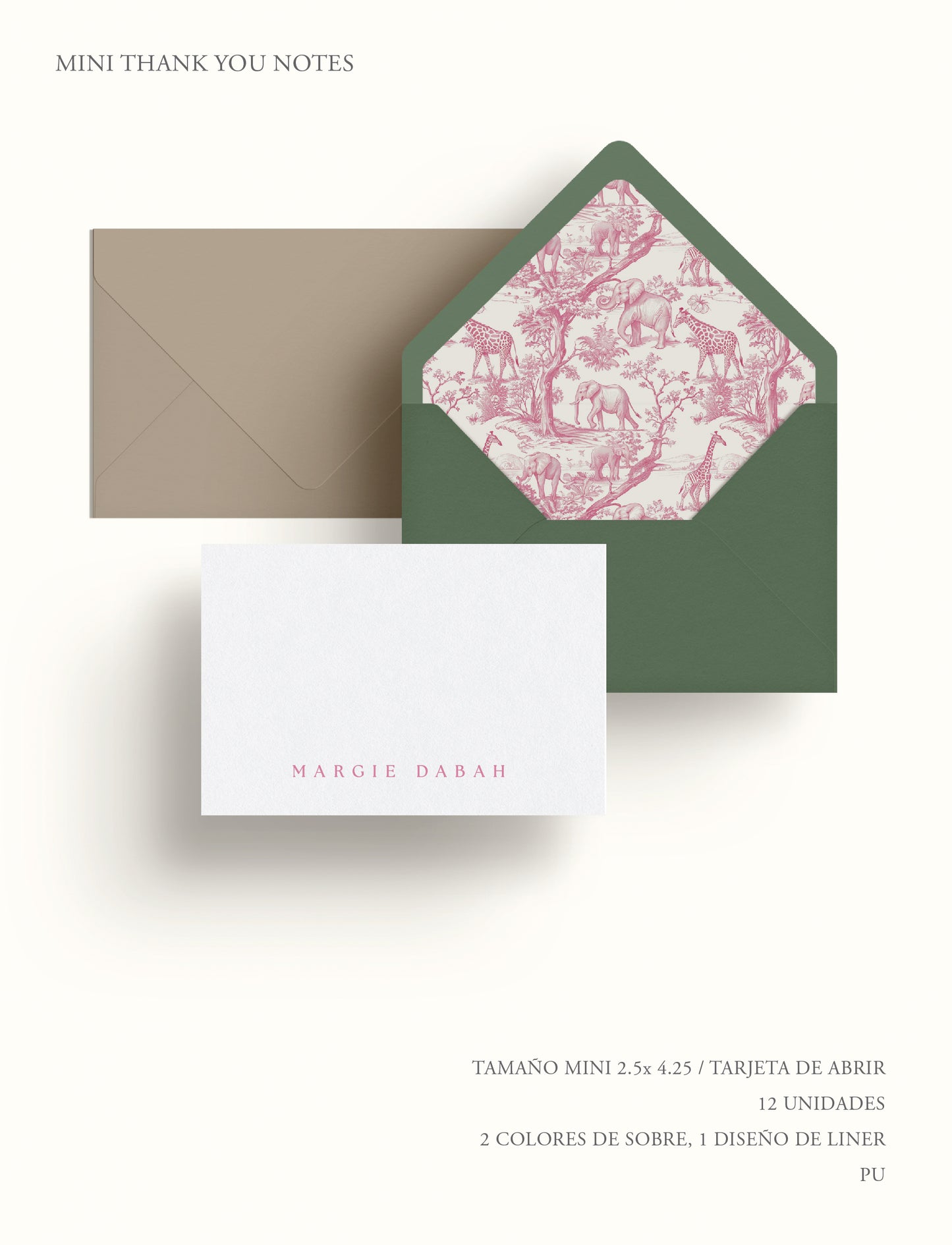 Set de Mini Thank you notes