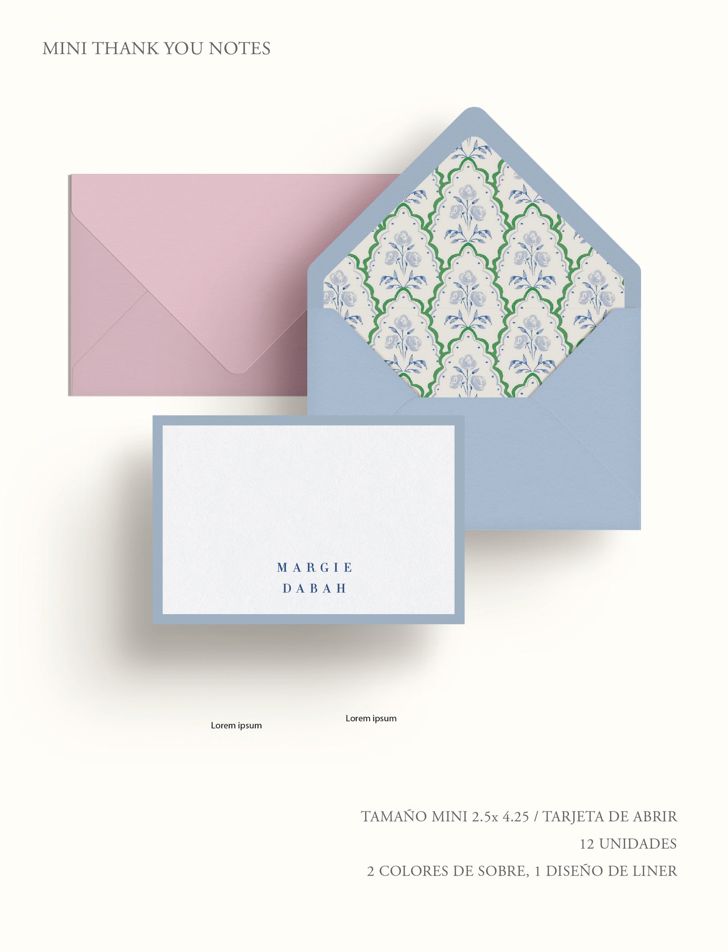 Set de Mini Thank you notes